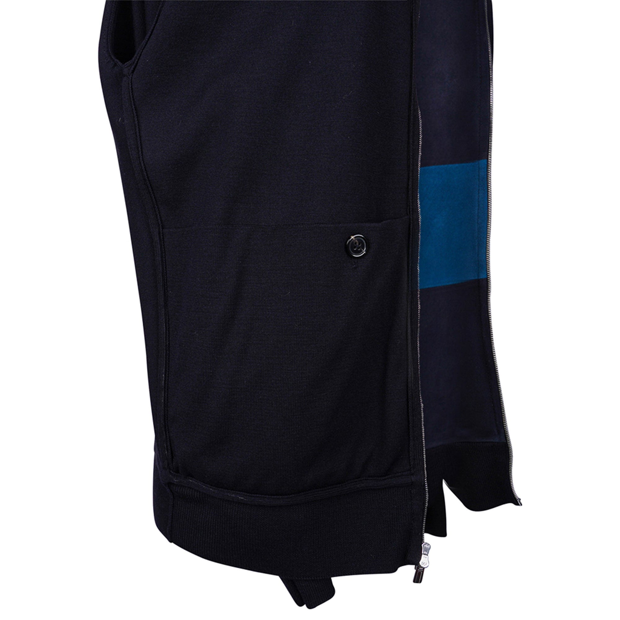 Hermès Blouson Zippé Black Wool and Suede Jacket | Mightychic