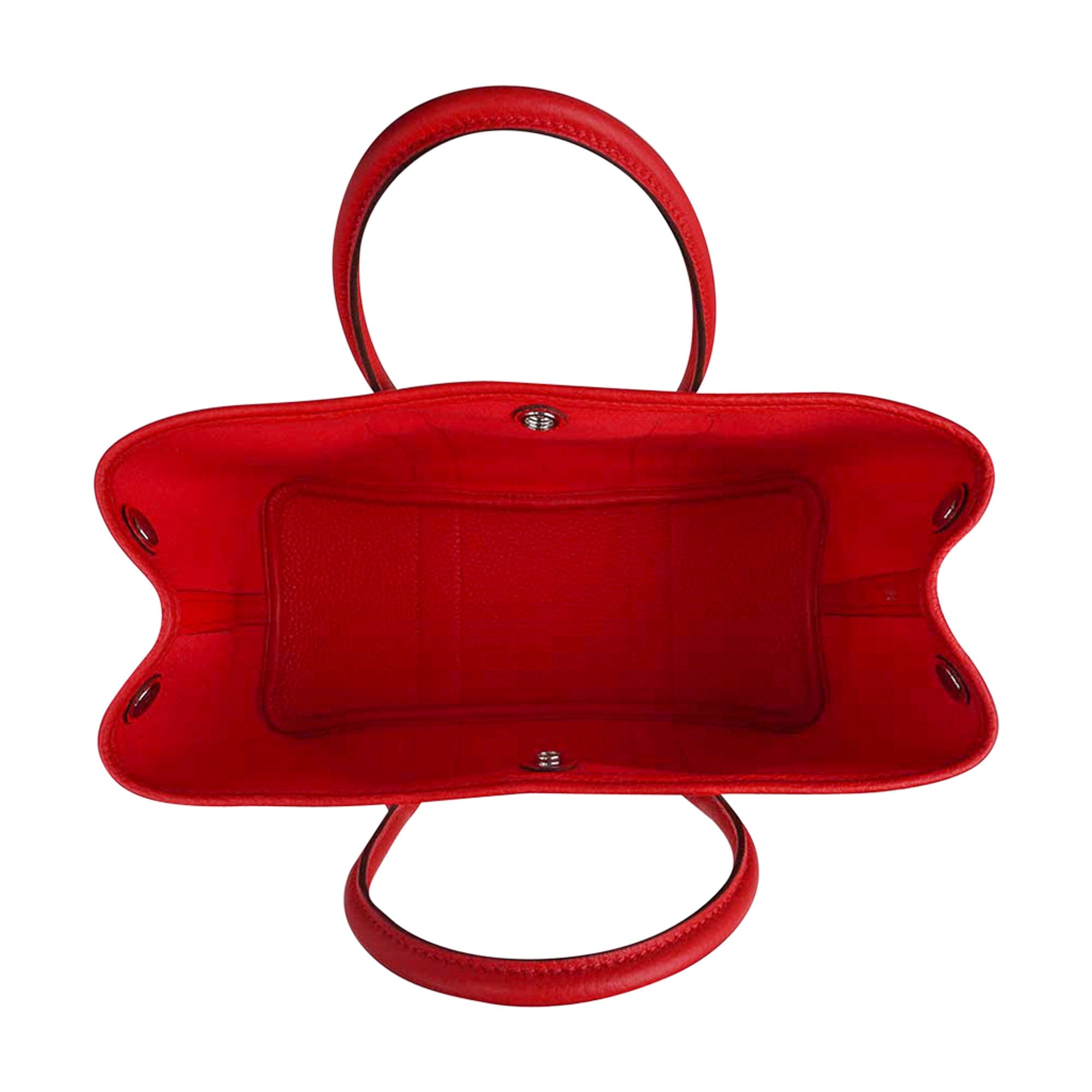 Hermes Garden Party 30 Bag Rouge Grenade Toile H Vache Hunter