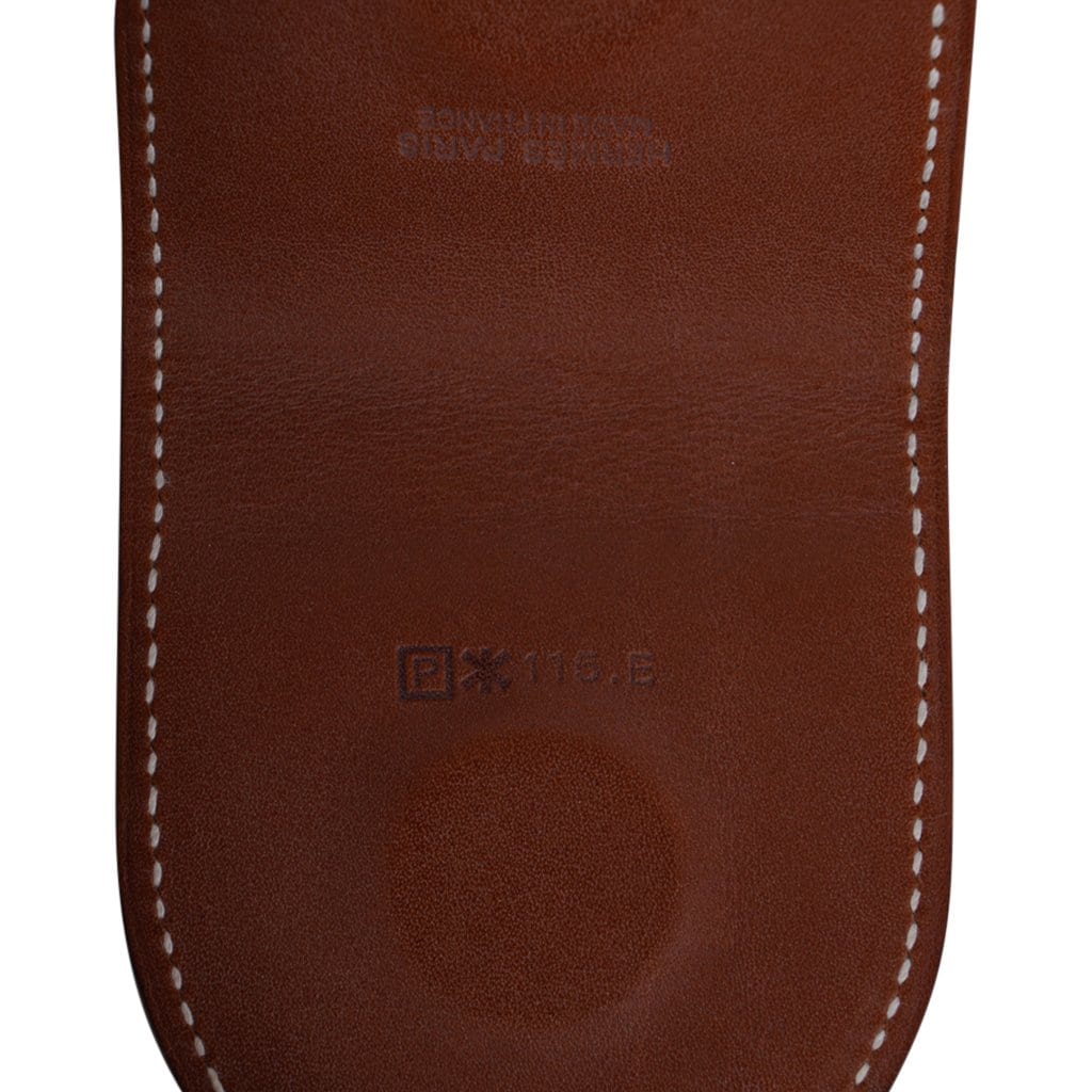 Hermes Ex-Libris Bookmark Barenia Leather New w/ Box | Mightychic