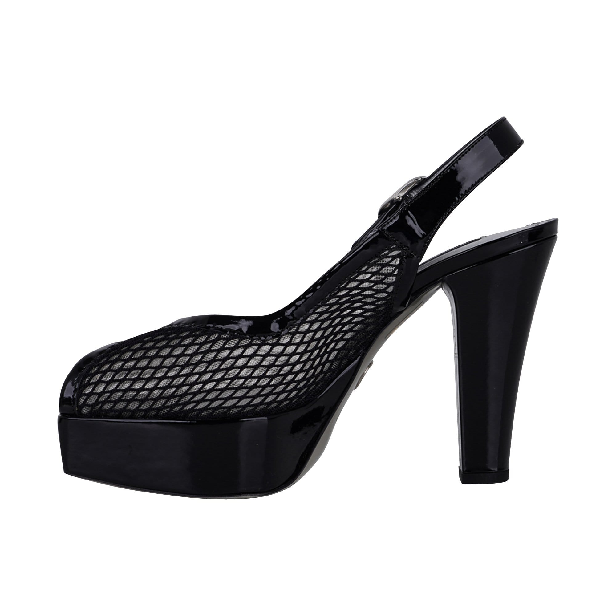 Dolce & Gabbana Shoe Bold Patent Platform Peep Toe 37.5 7.5