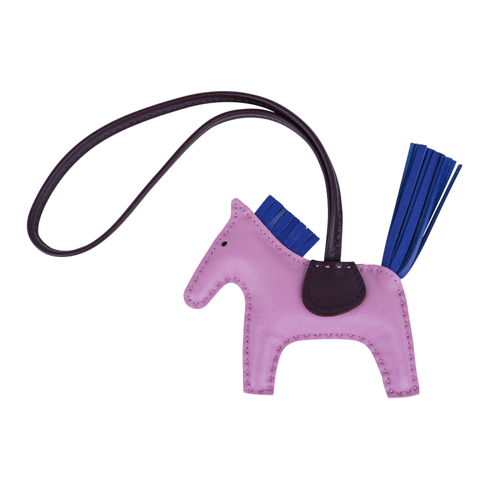 Hermes Rodeo PM Bag Charm Mauve Sylvestre Bleu de France and Rouge