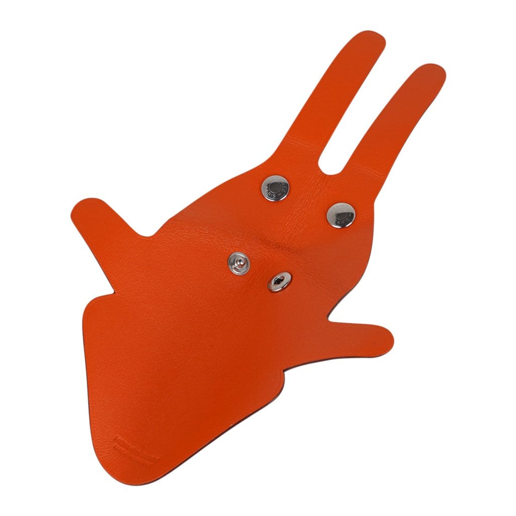 Hermes Clickazoo Rabbit Orange / White Whimsical Origami Art Piece