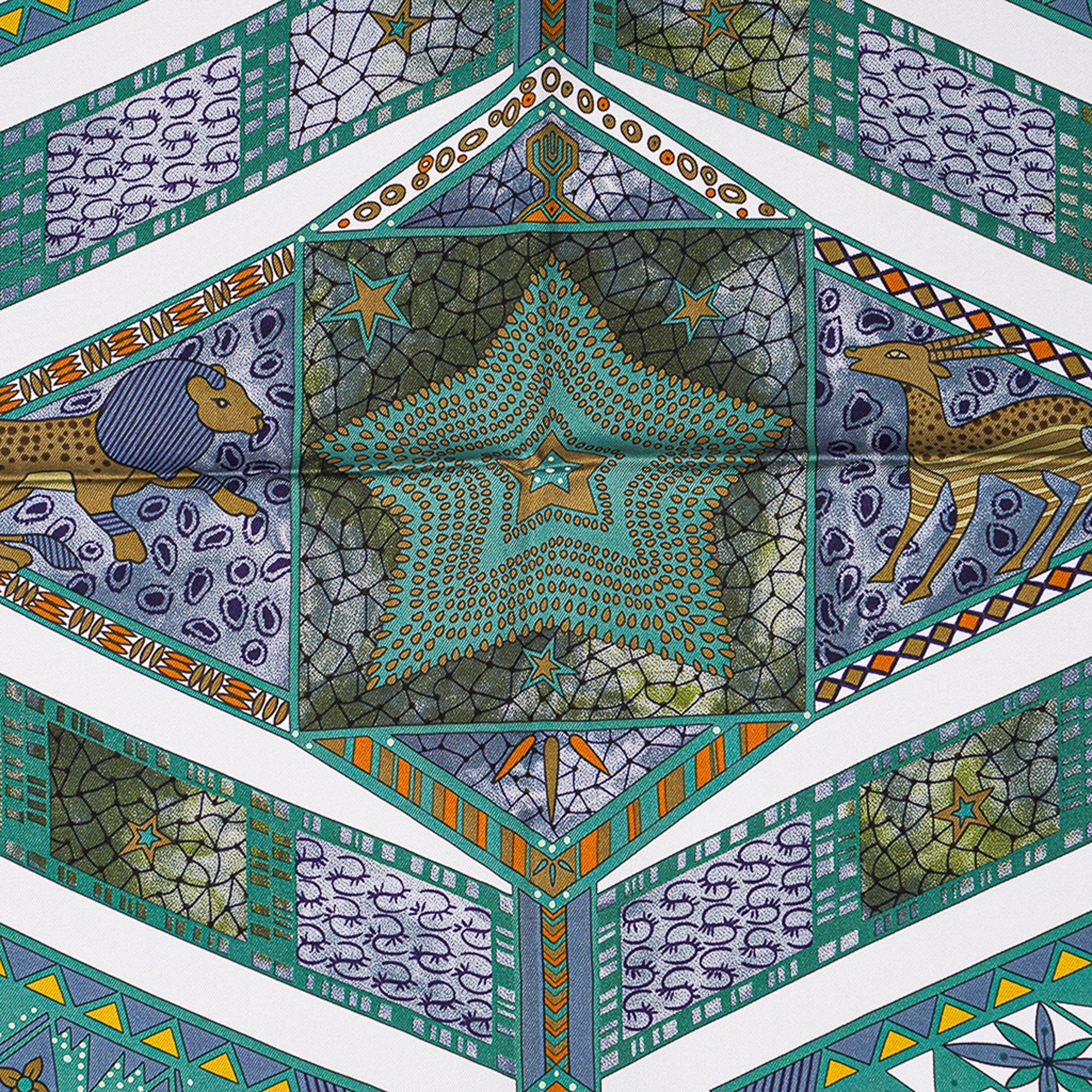 Hermès Ors Bleus d'Afrique Scarf by Zoé Pauwels | Mightychic