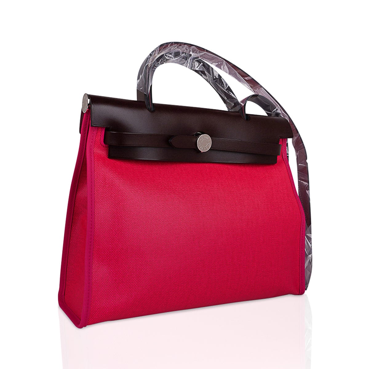 Hermès Herbag 31 Rose Shocking with Rouge Sellier | Mightychic