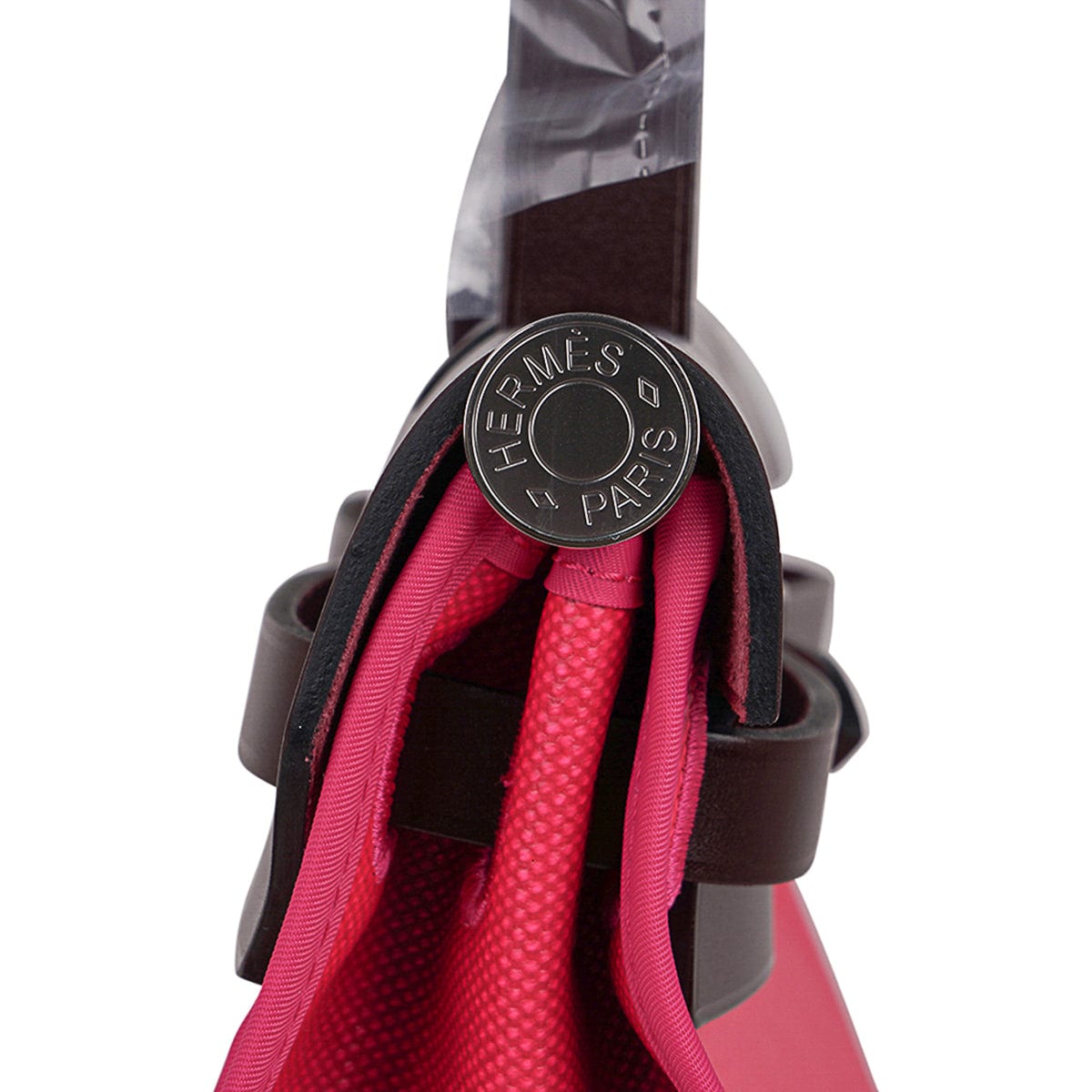 Hermès Herbag 31 Rose Shocking with Rouge Sellier | Mightychic