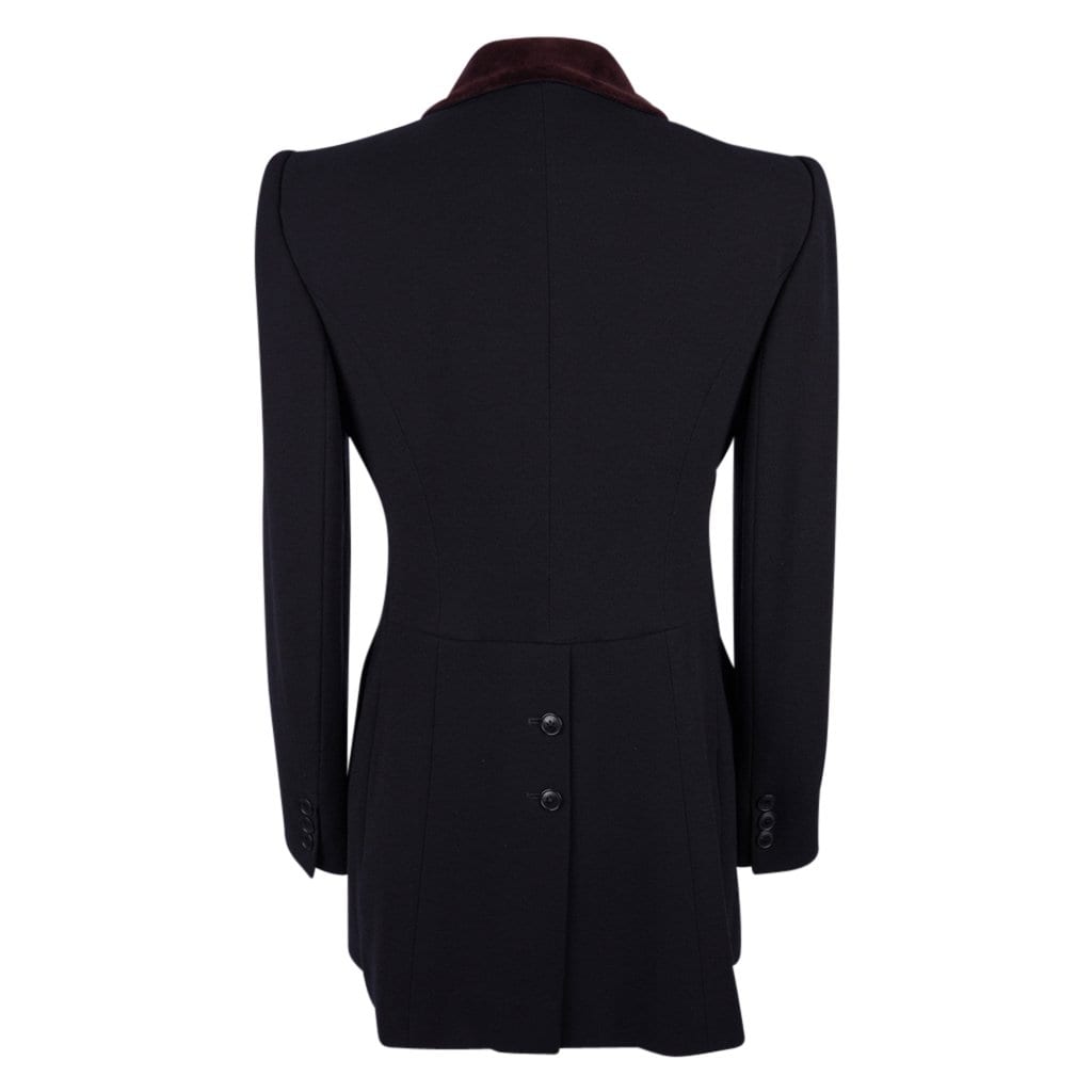 Hermes Vintage Riding Jacket Zipper Pockets and Velvet Collar 6