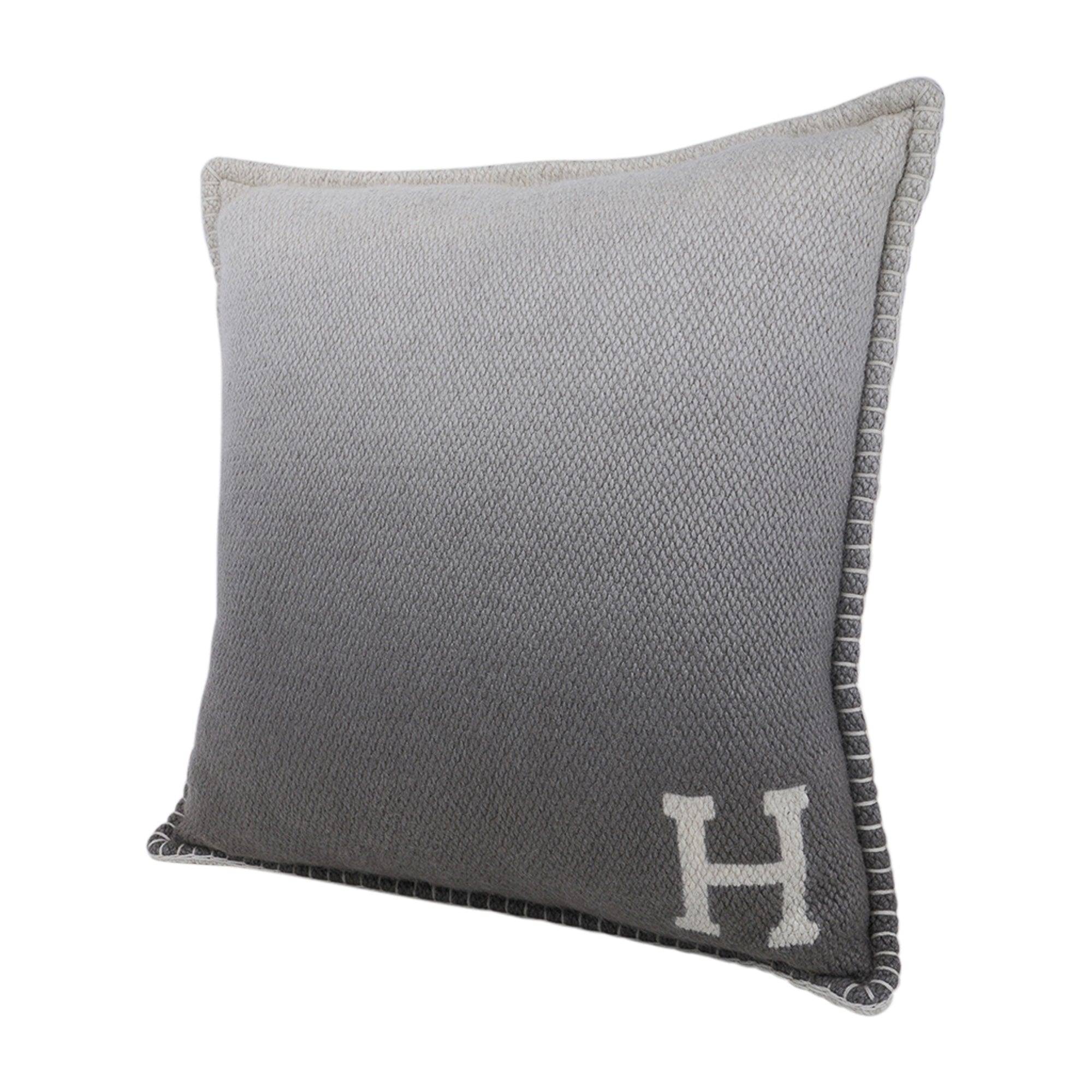 Hermes Yak n' Dye Pillow Ombre Gris and Naturel
