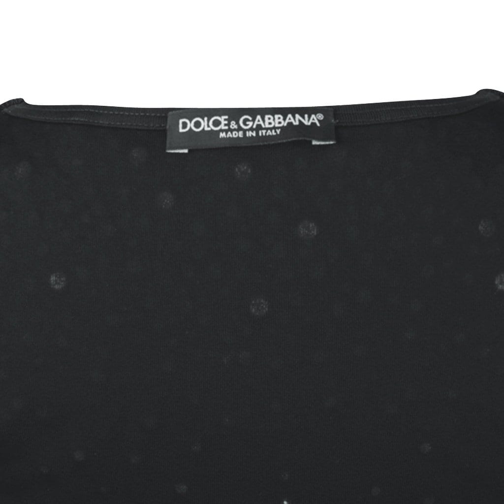 Dolce & Gabbana Black Top – Pearl and Swarovski Crystal