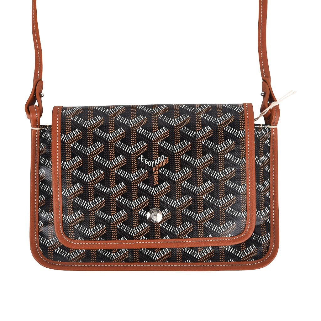 GOYARD ショルダーバッグ ブラウン Goyard Plumet Bag Clutch Crossbody Wallet Brown / Black Coated