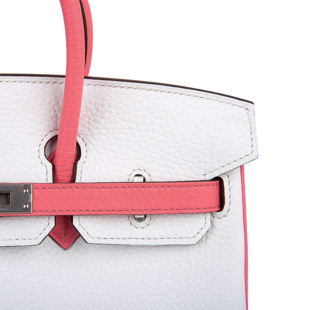 Hermes Birkin 25 Bag HSS White / Rose Azalee Brushed Palladium