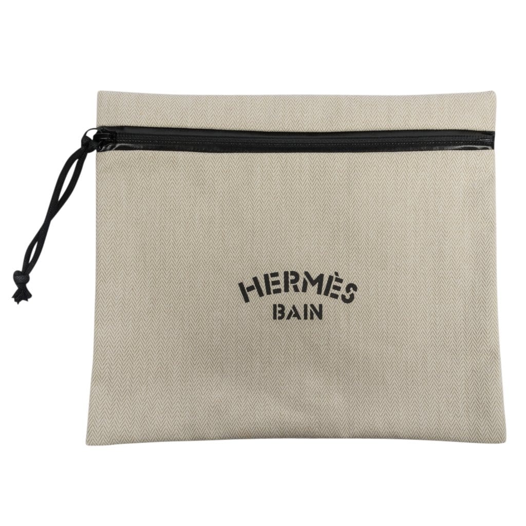 HERMÈS BAIN 巾着　水着入れ 未使用 Hermes Swimsuit Black Maillot de Ottilia 40 / 6 nwt | Mightychic