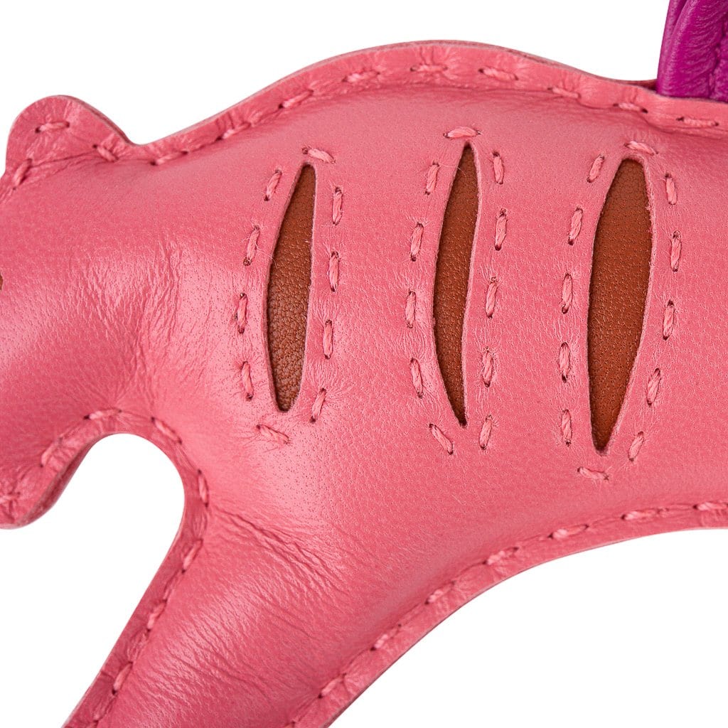 Hermès Rooroo Tiger Bag Charm Rose Azalee | Mightychic