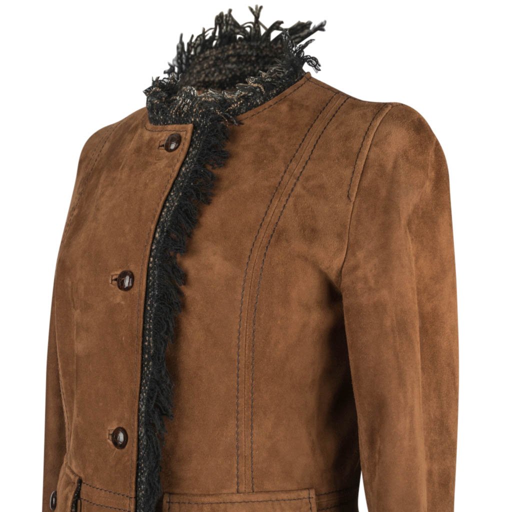 Dolce & Gabbana Skirt Set Suede & Tweed Size 42 / 8 | Mightychic