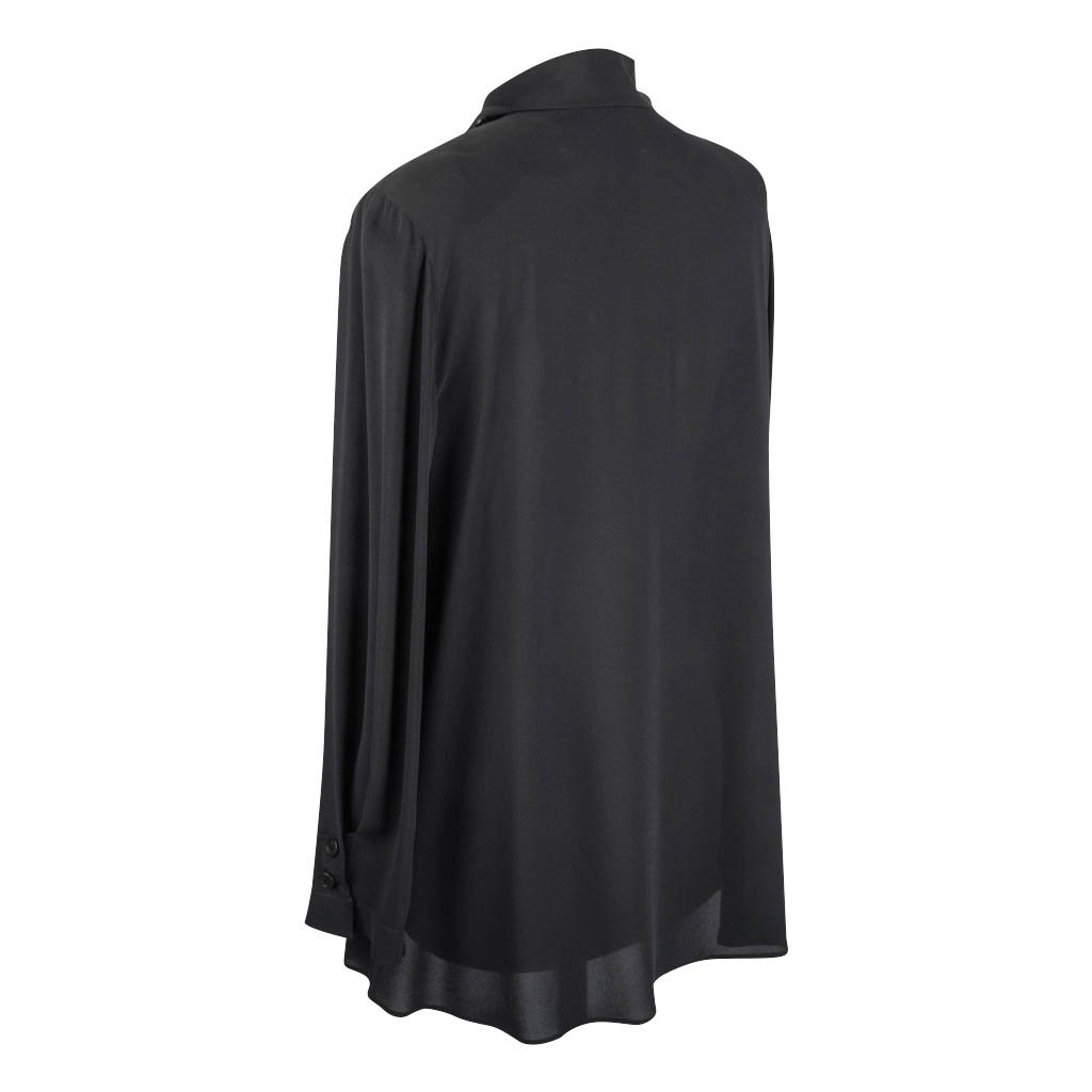 black silk tunic top