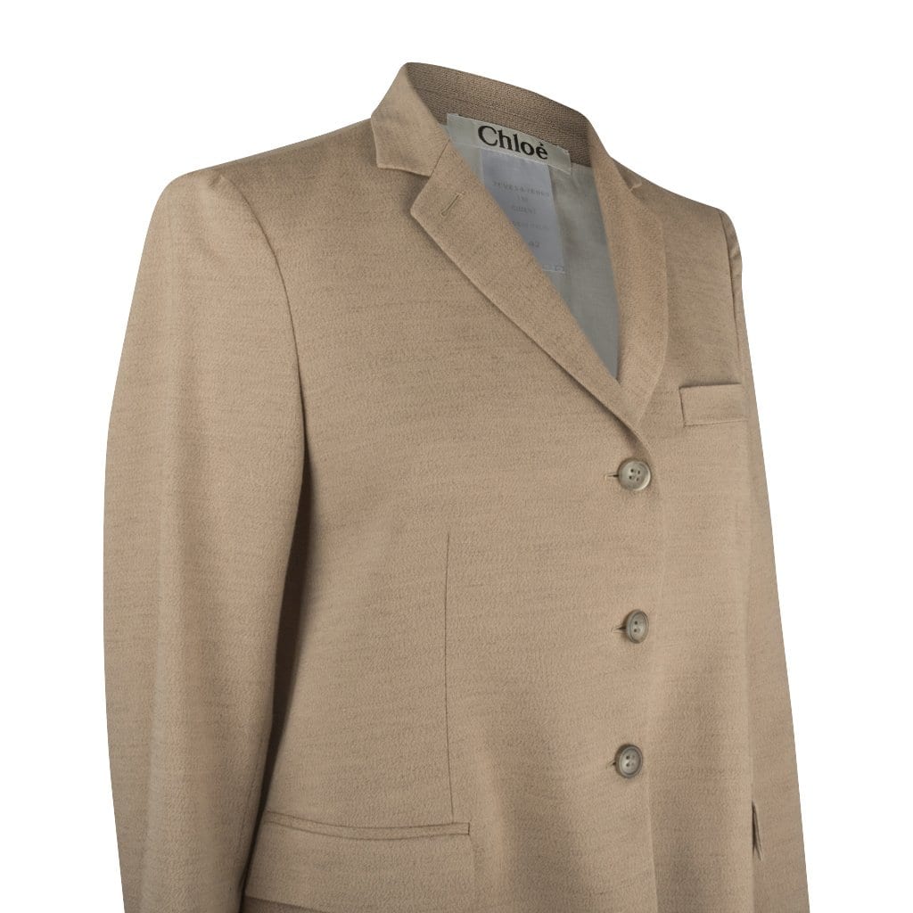 Chloe Jacket Easy Sleek Cut Warm Nude 42 / Fits 6 to 8 | Mightychic