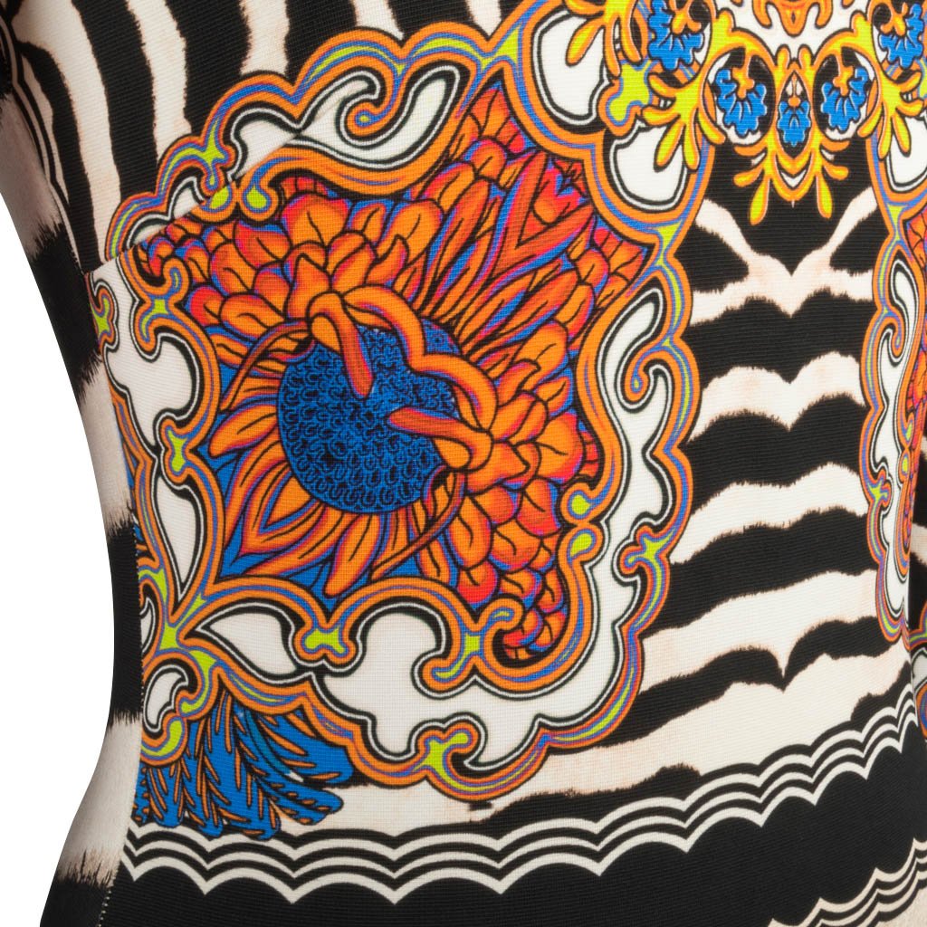 Just Cavalli Dress Animal Abstract and Floral Print Size 40 / 6