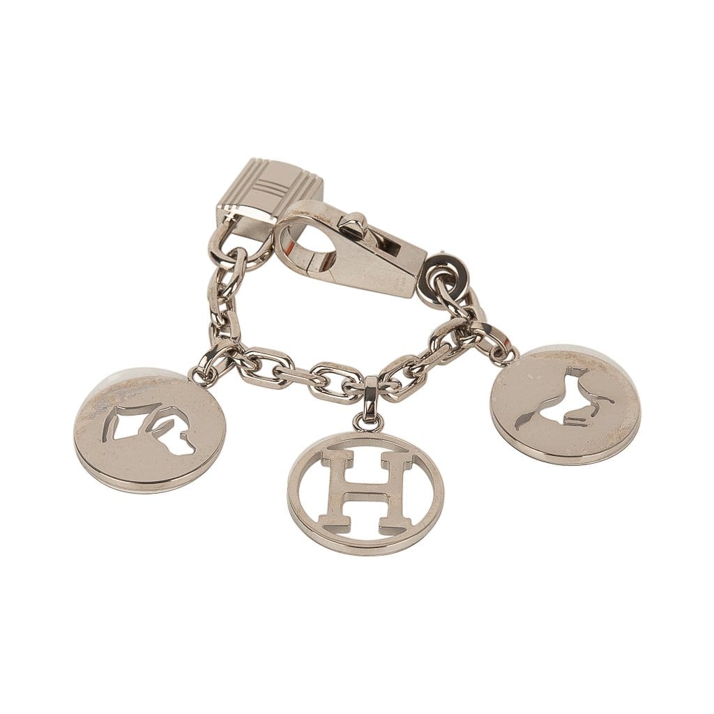 Hermes Breloque Palladium Bag Charm Limited Edition | Mightychic