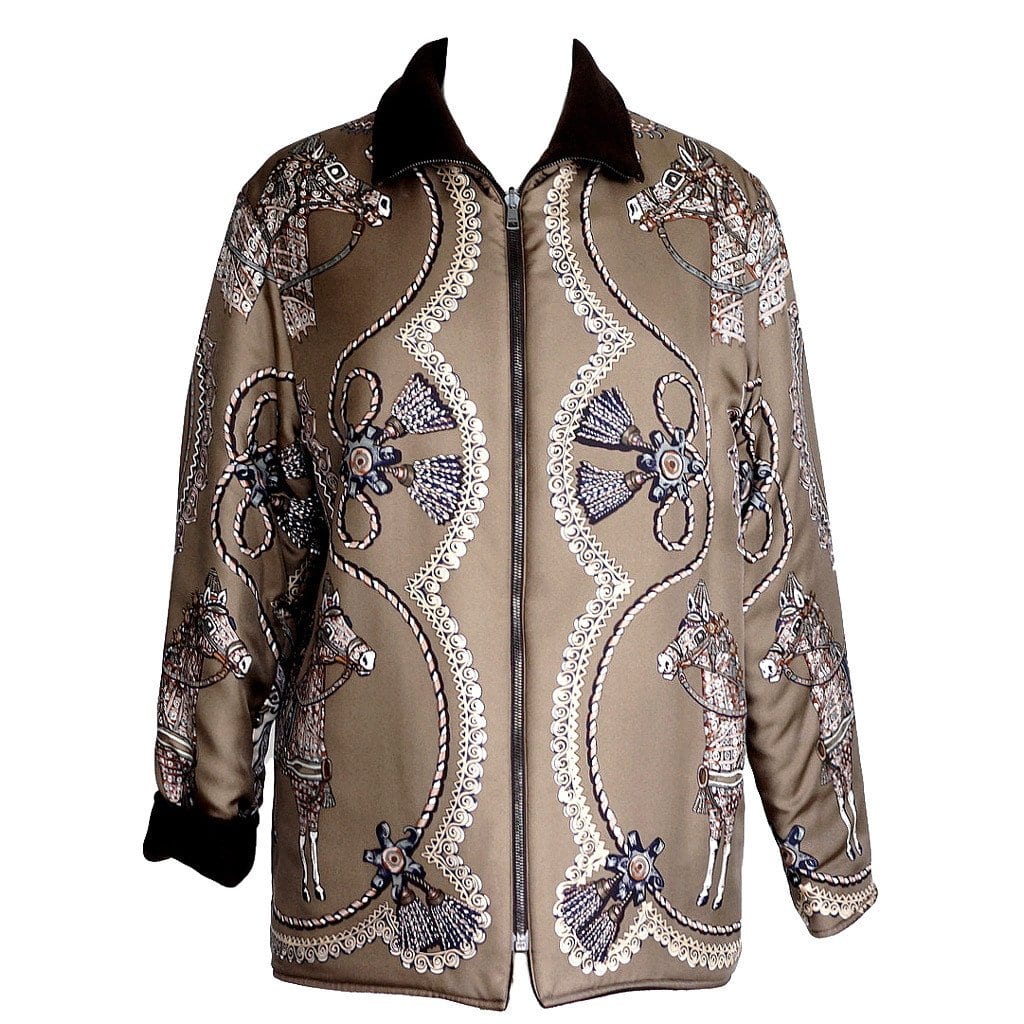 Hermès Paperoles Reversible Jacket – Silk and Cashmere