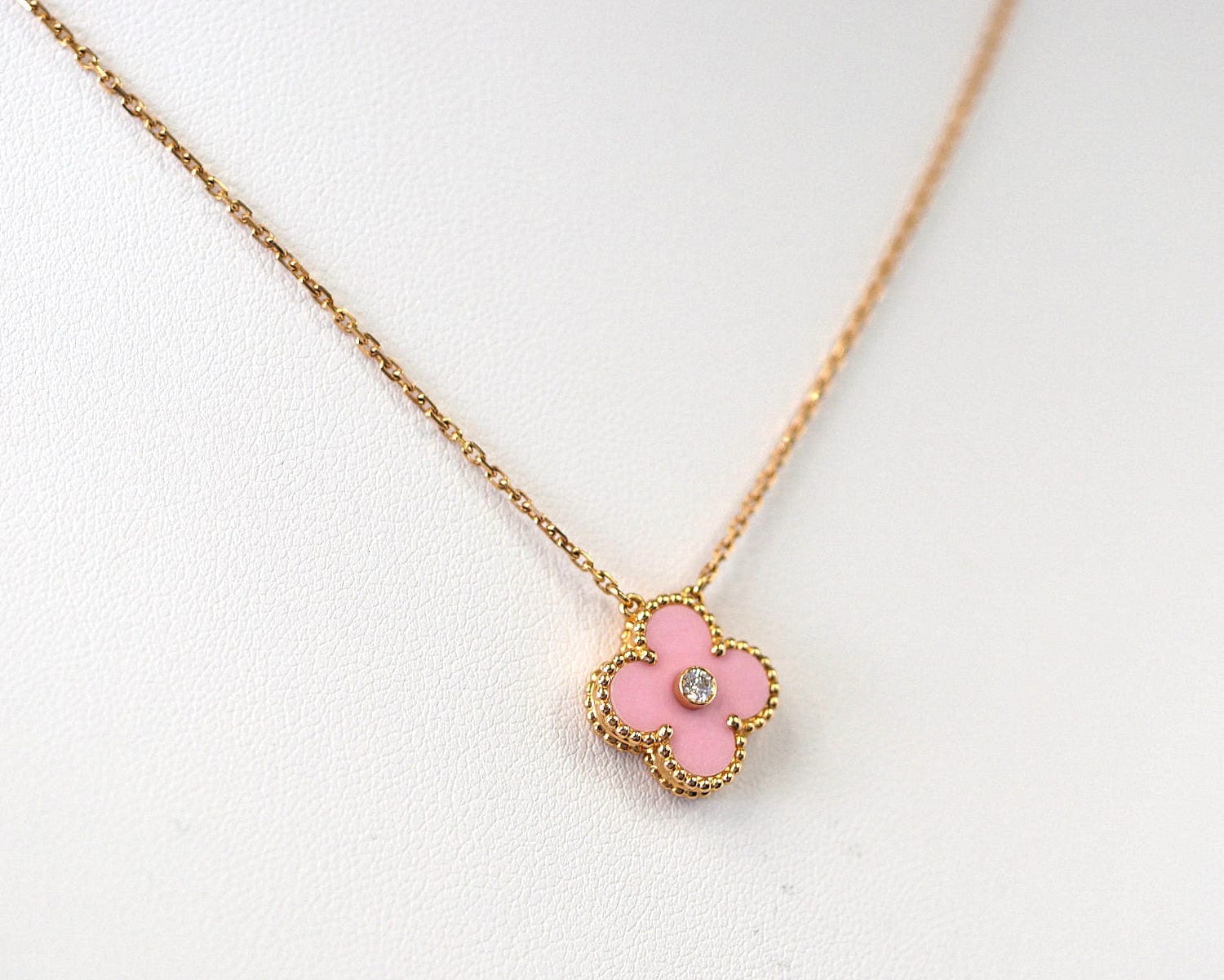 Van Cleef & Arpels Necklace 2015 Holiday Pink Alhambra Diamond Ltd