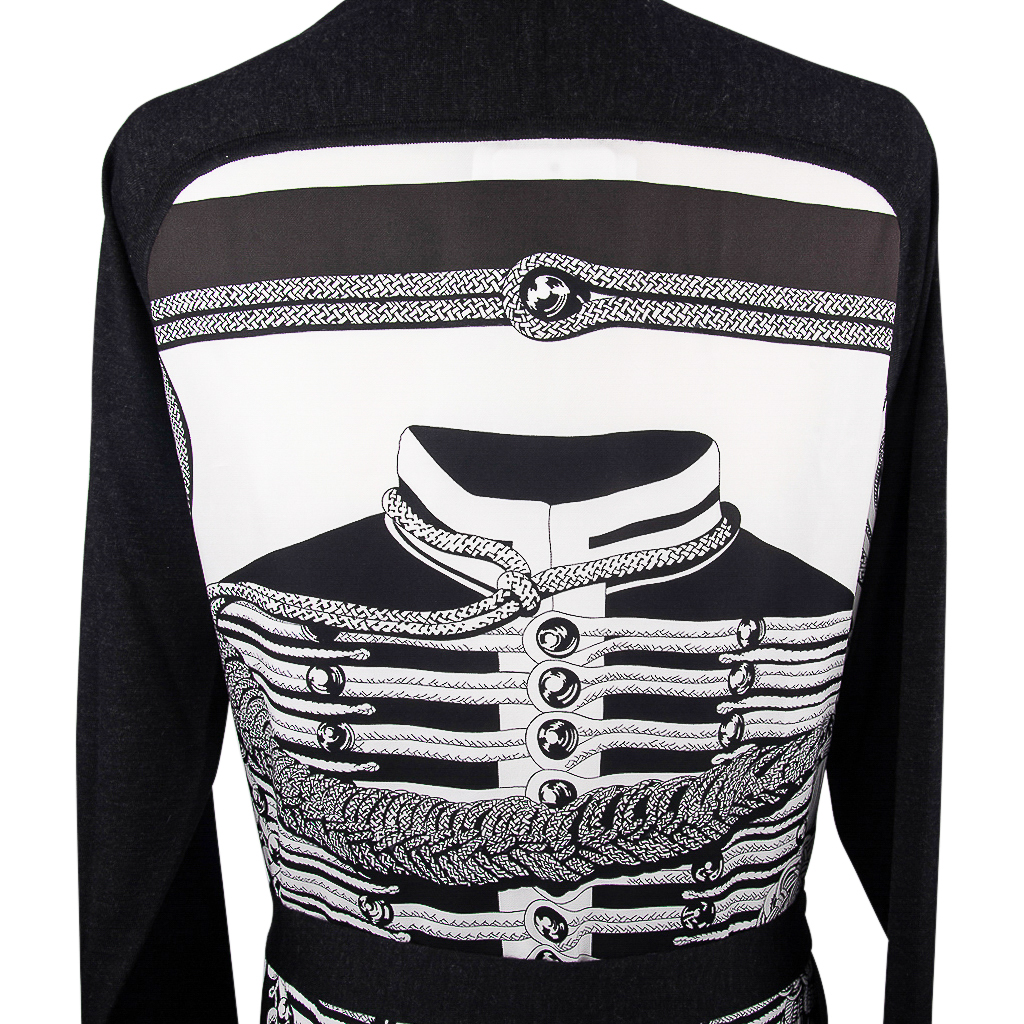 新品同様★HERMES★2025★カシミヤ★ベルト付★ジレ★コート Hermès Brandebourgs Encadré Long Cardigan Silk Cashmere | Mightychic