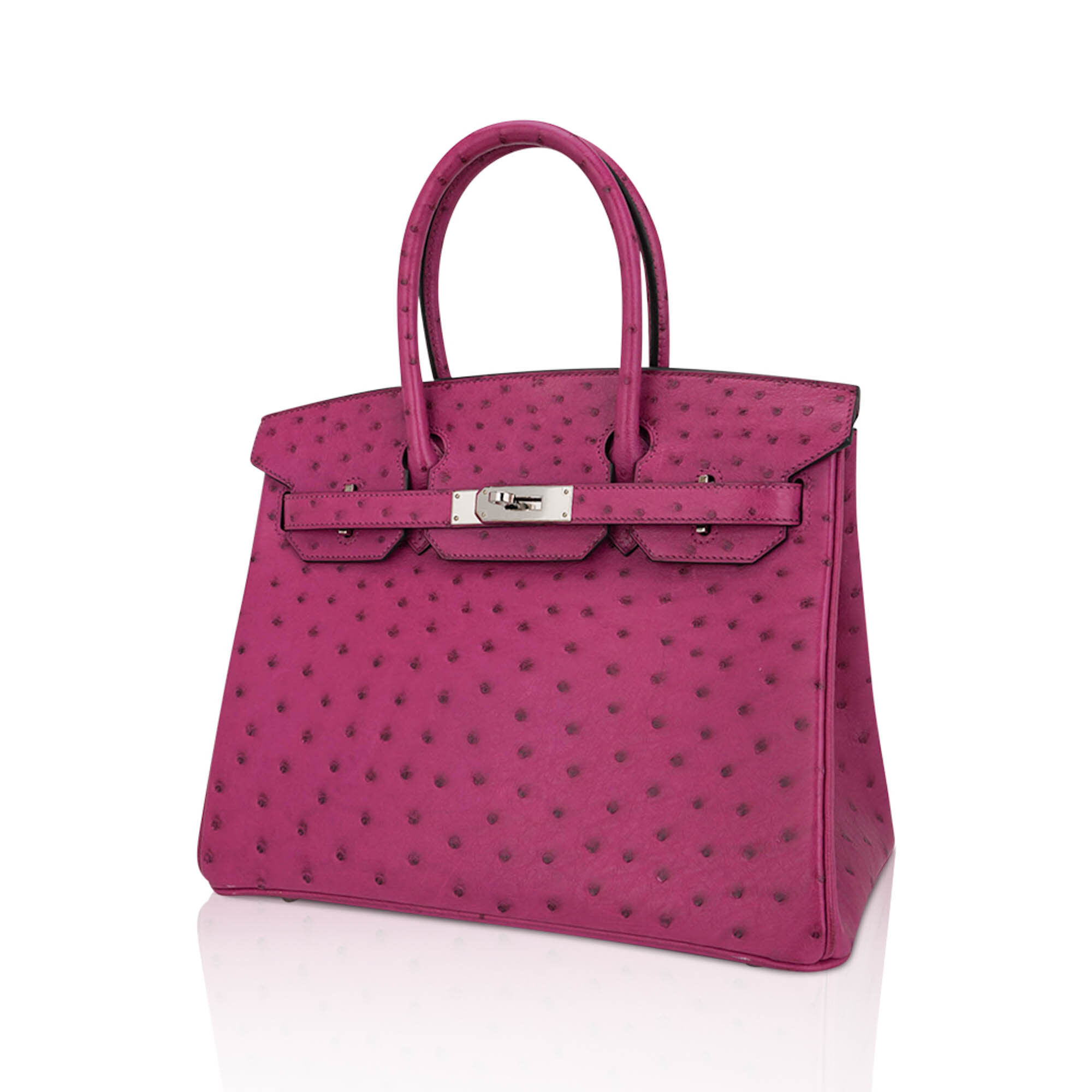 HERMES エルメス ノベルティ バーキン30 フランボワーズピンク Hermès Birkin Rose Pourpre 30cm Ostrich Bag | Mightychic | Mightychic