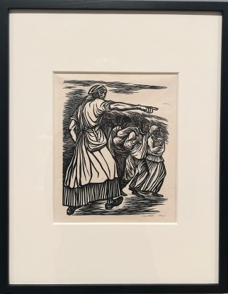 In Harriet Tubman I Helped Hundreds to Freedom 1946 Linocut on paper En Harriet Tubman, ayudé a cientos a alcanzar la libertad 1946 Linograbado sobre papel 