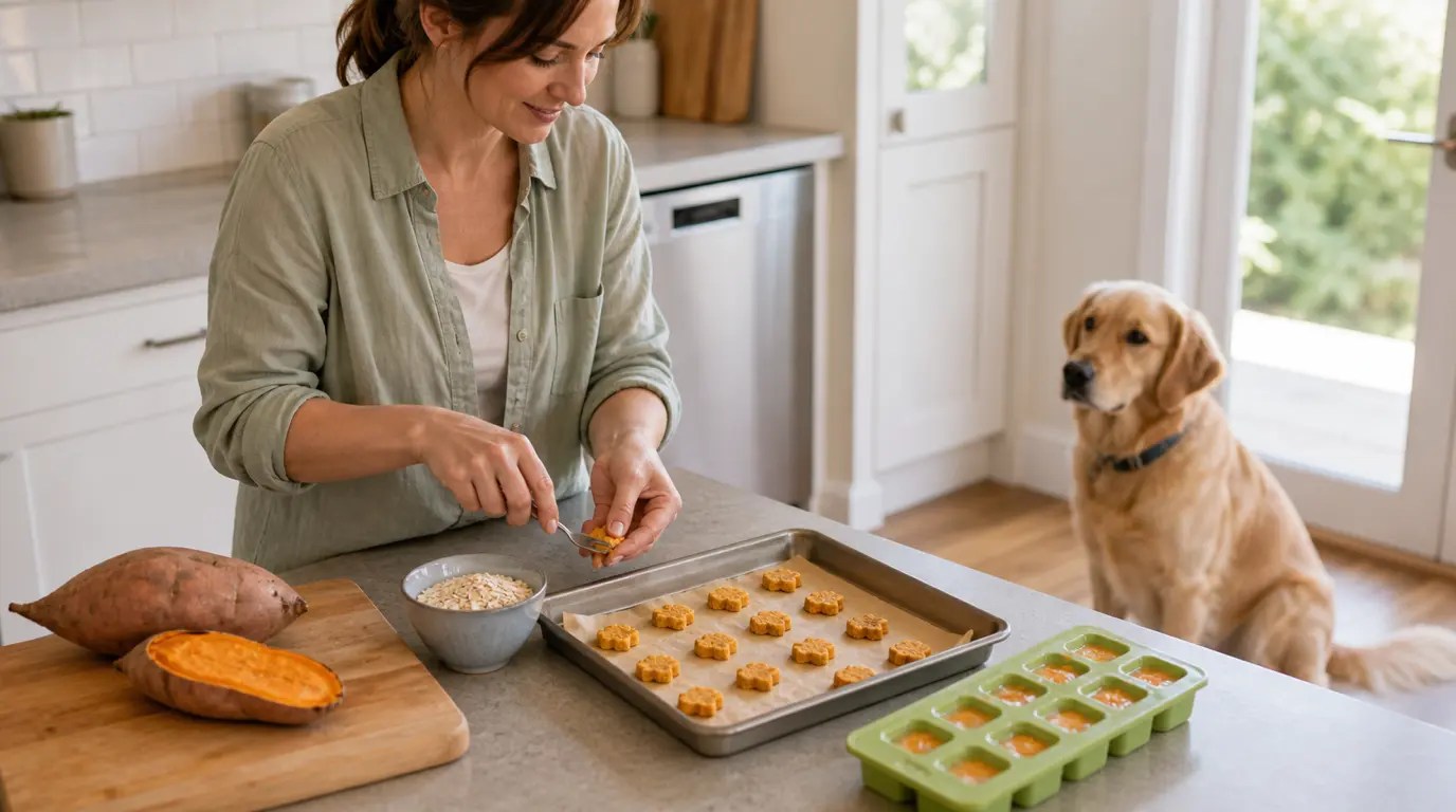 Recetas caseras para consentir a tu perro: galletas, torta y bocados helados