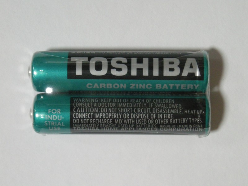 TOSHIBA CARBON ZINC BATTERY R03UG(JE) | 電池コレクションブログ