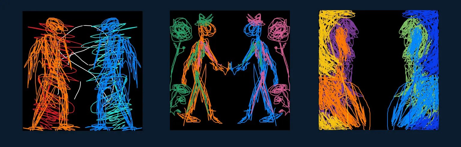 complementary color app demo line drawings