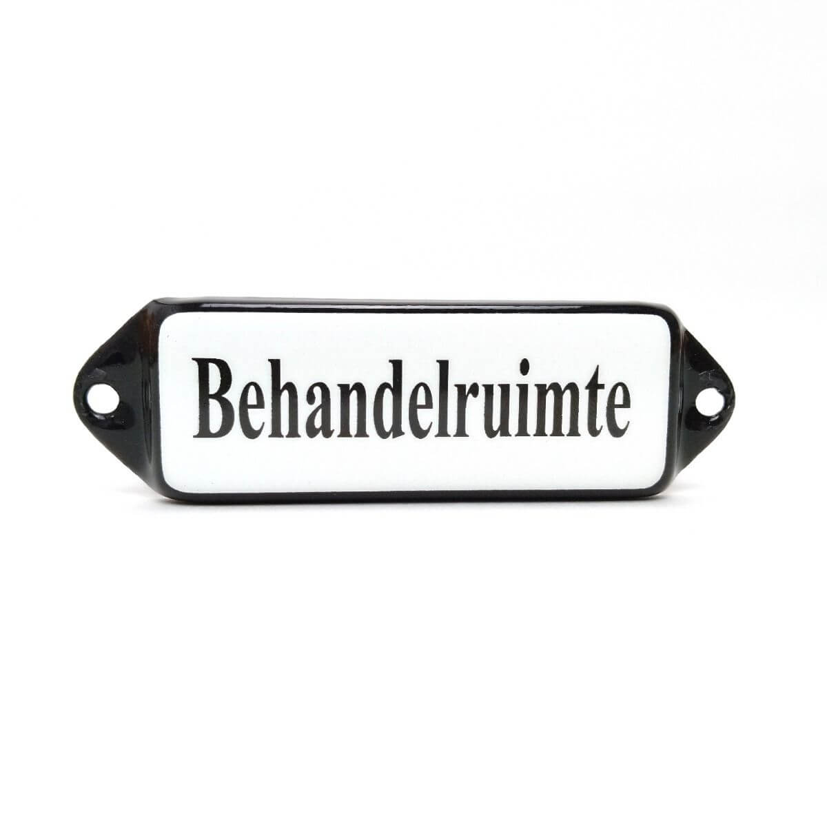 Emaille tekstbord Behandelruimte