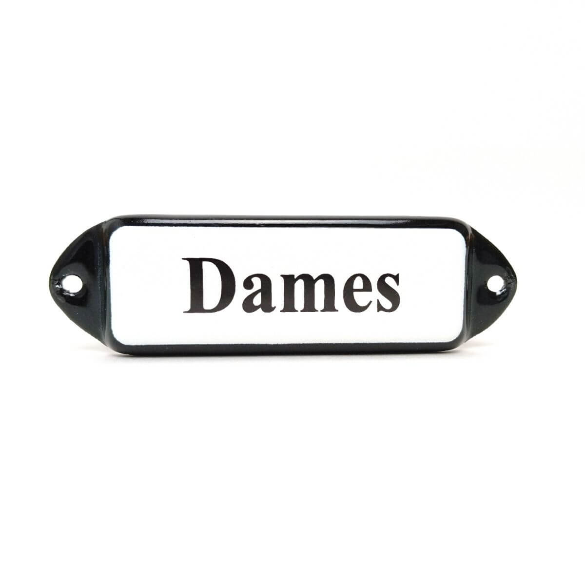 Emaille tekstbord Dames