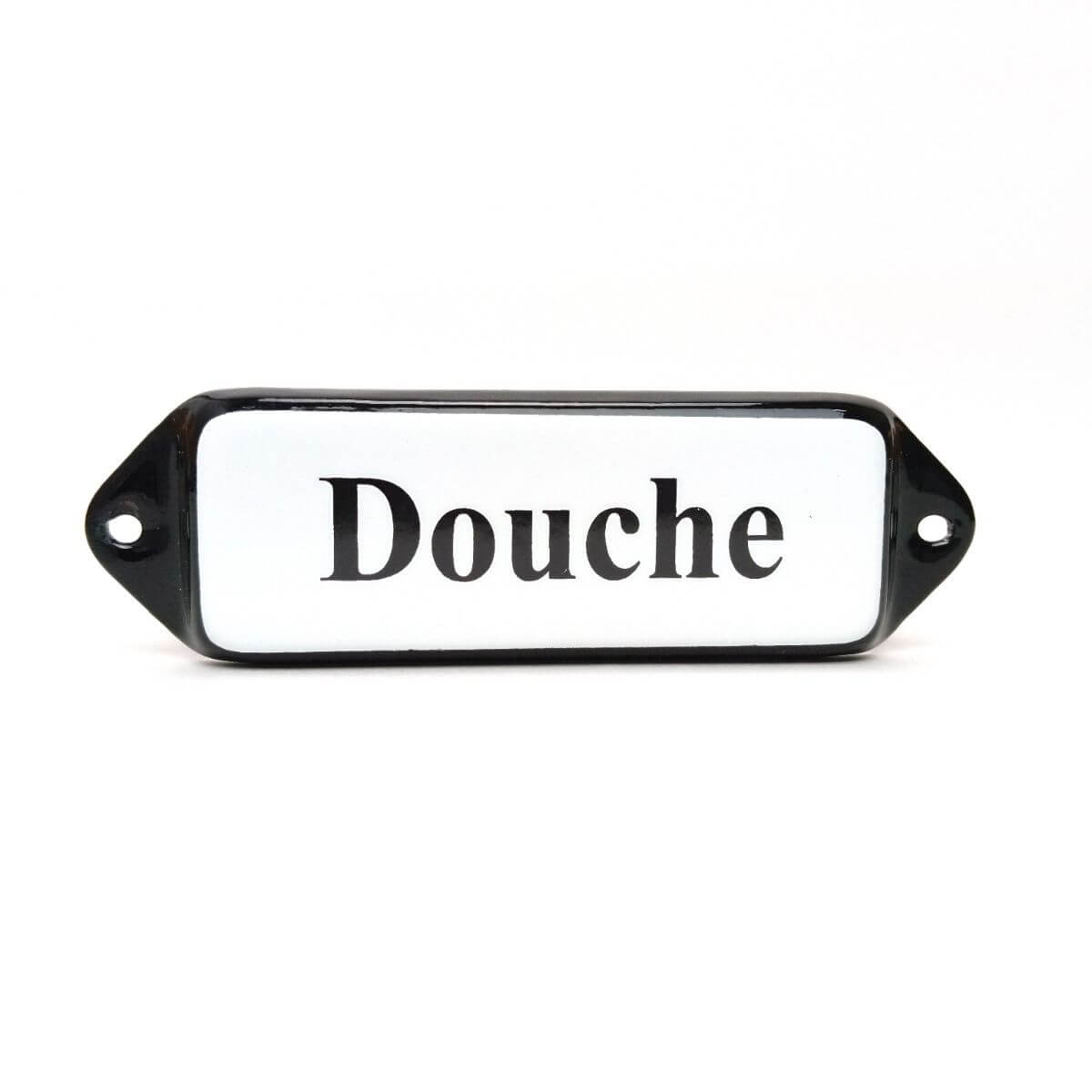 Emaille tekstbord Douche