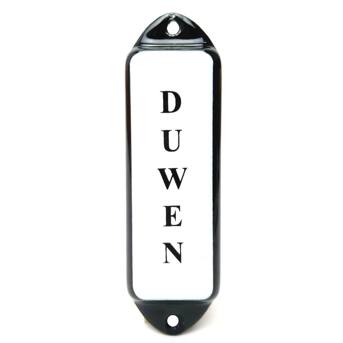 Emaille tekstbord DUWEN