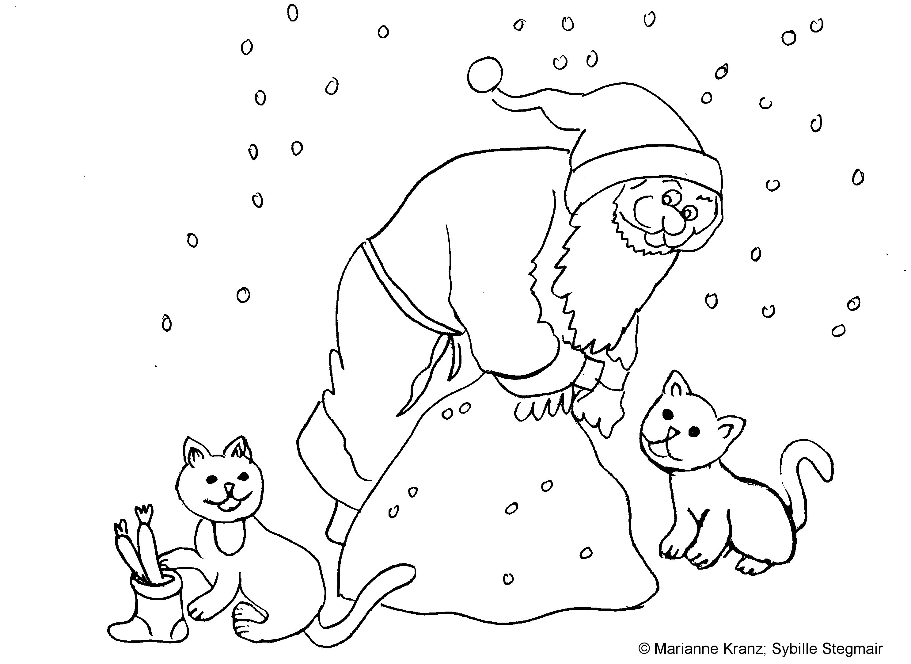 Mandala Mit Dem Weihnachtsmann Zu Weihnachten