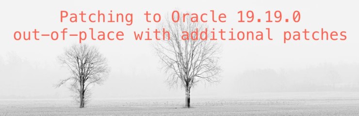 Patching to Oracle 19.19.0 out-of-place with additional patches