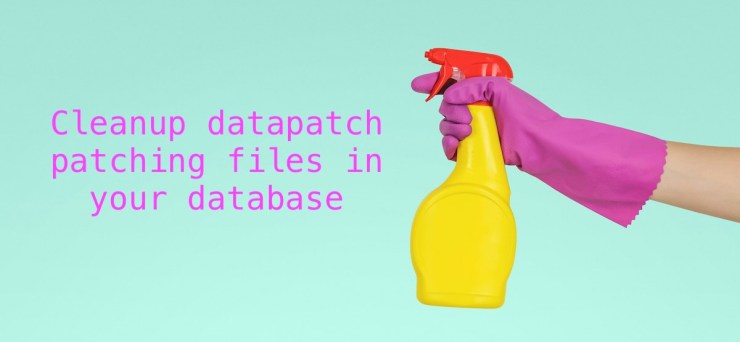 Cleanup datapatch patching files in your database