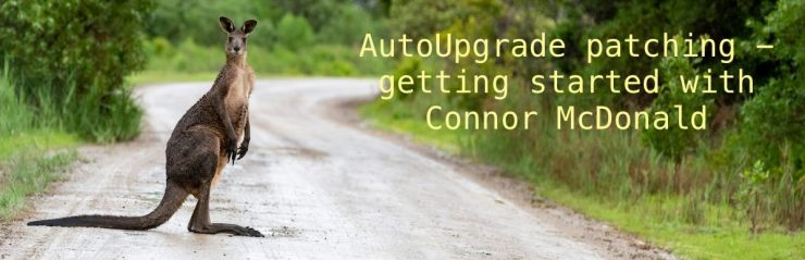 AutoUpgrade patching - getting started with Connor McDonald