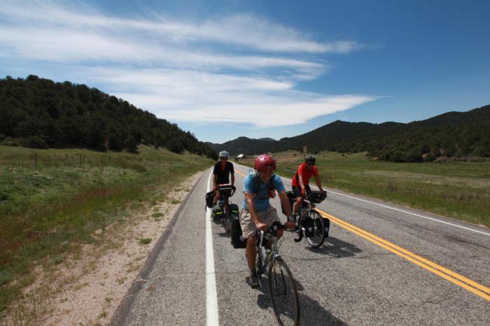 Chuck, Bill, and Terry on the way up to Guffey, CO.