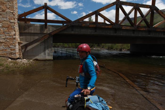 A bike path turned bike bath --Silverthorne, CO