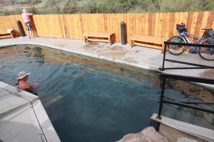 The hot springs in Saratoga, WY