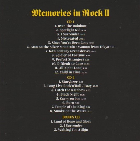 REVIEW: Ritchie Blackmore's Rainbow – Memories In Rock II (2018