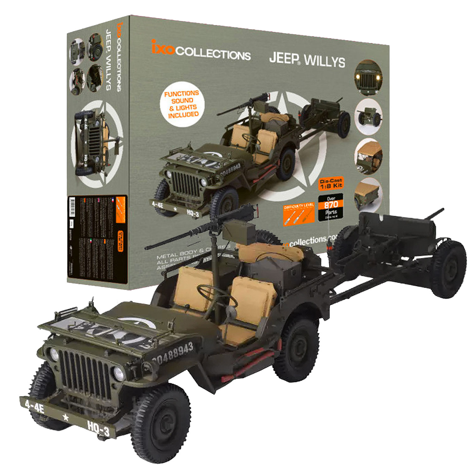 ウイリスジープ１／８ ウィリス ジープ® 1:8 フルパーツキットを組み立てよう – ダイ