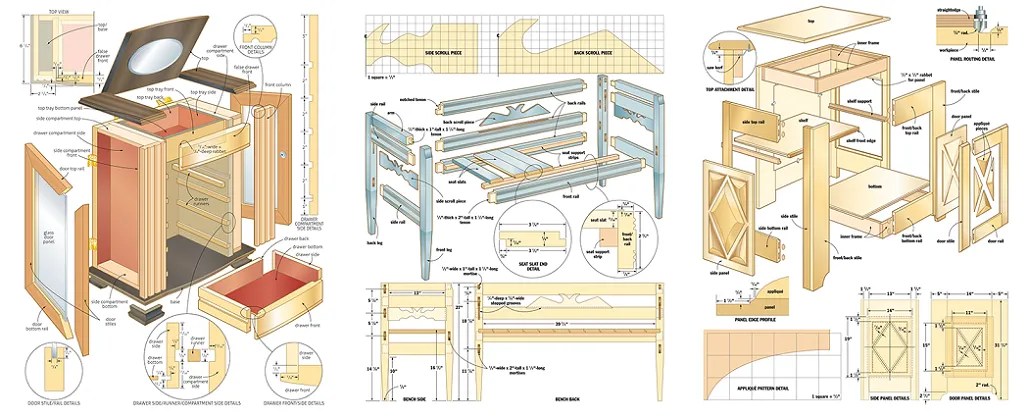 Experimenting in woodworking software or cabinet design software is a lot less expensive than. 100 Free Woodworking Projects Plans Mikes Woodworking Projects