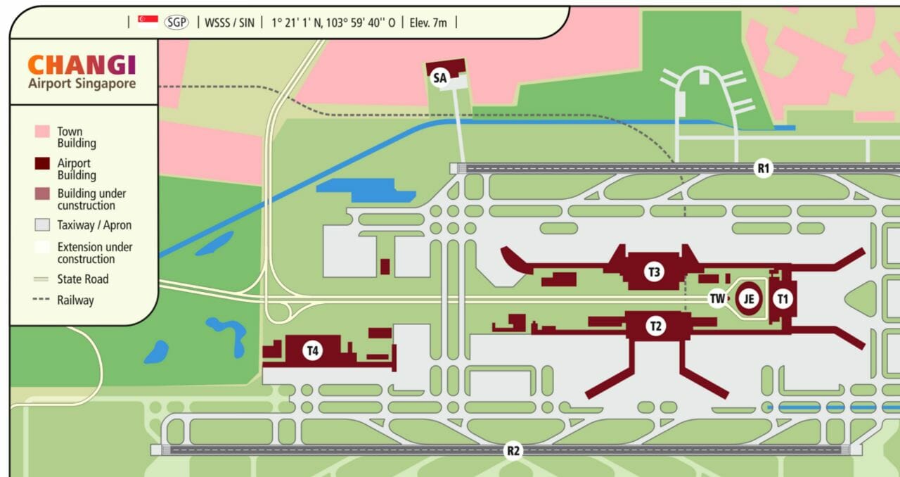 Clarified Transiting Between Changi Terminals 1 2 3 And 4 The MileLion Cag Map 3 