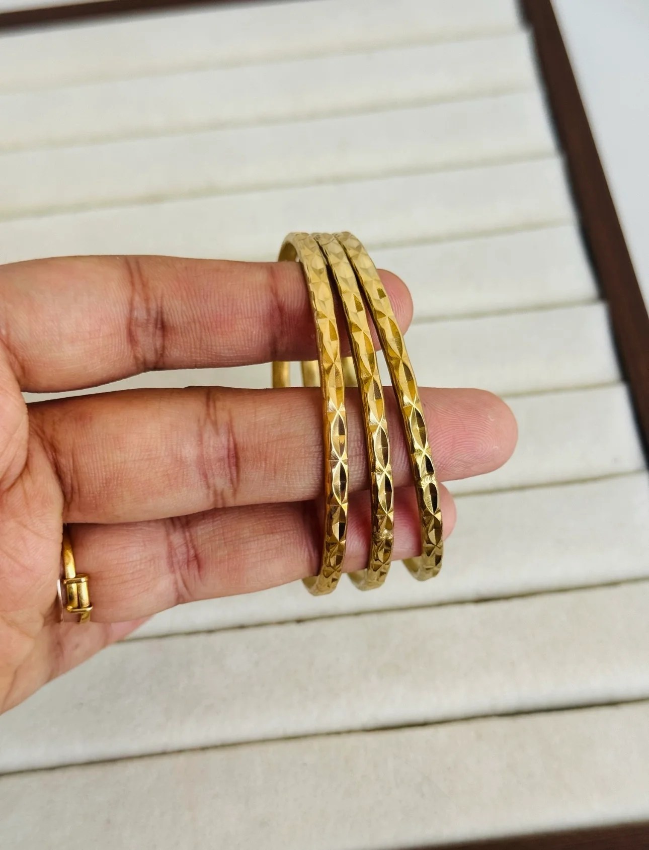 Golden Trio Bangles (set of 3 pc bangle)