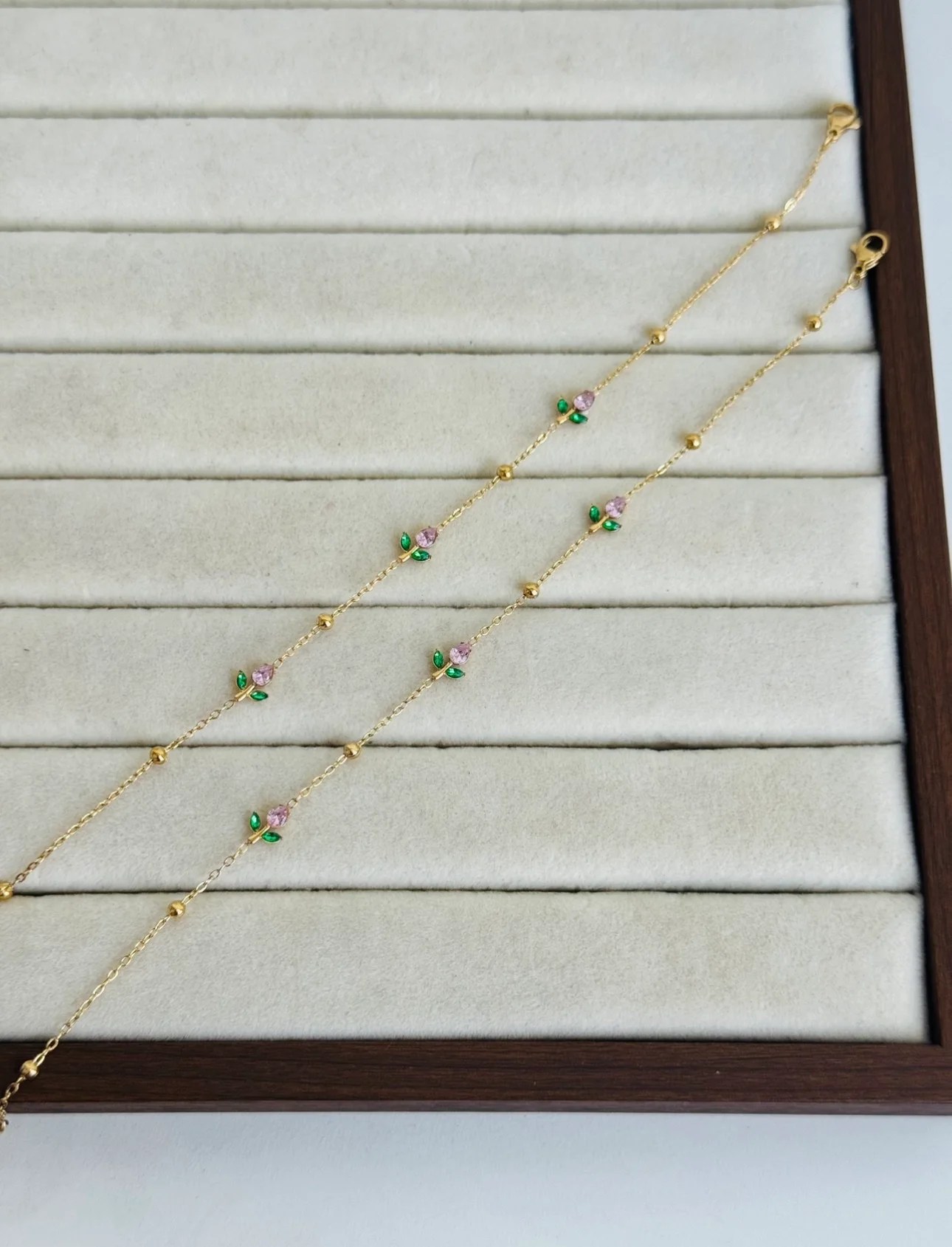 Petal Glow anklets