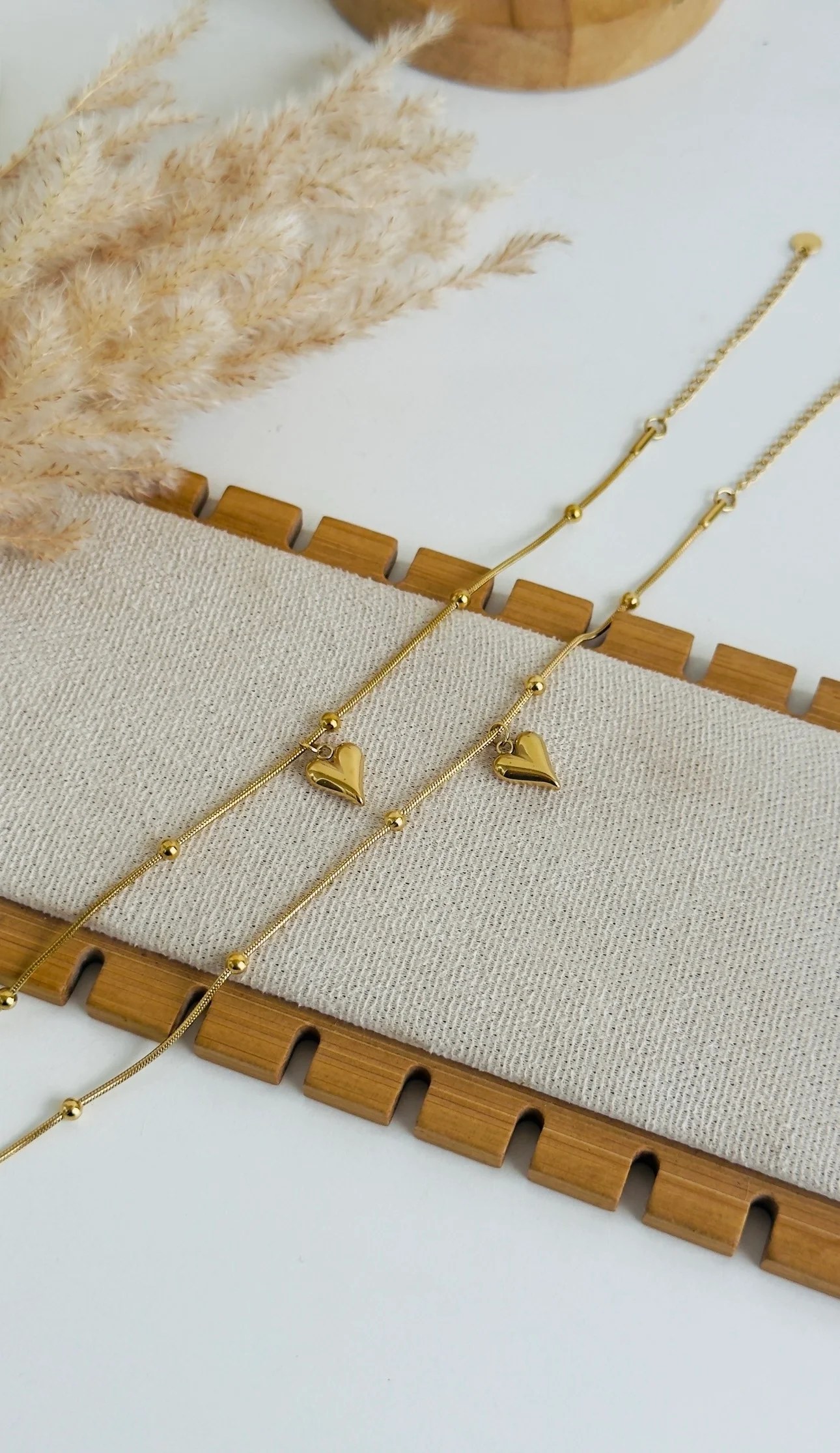 Heart grace anklets