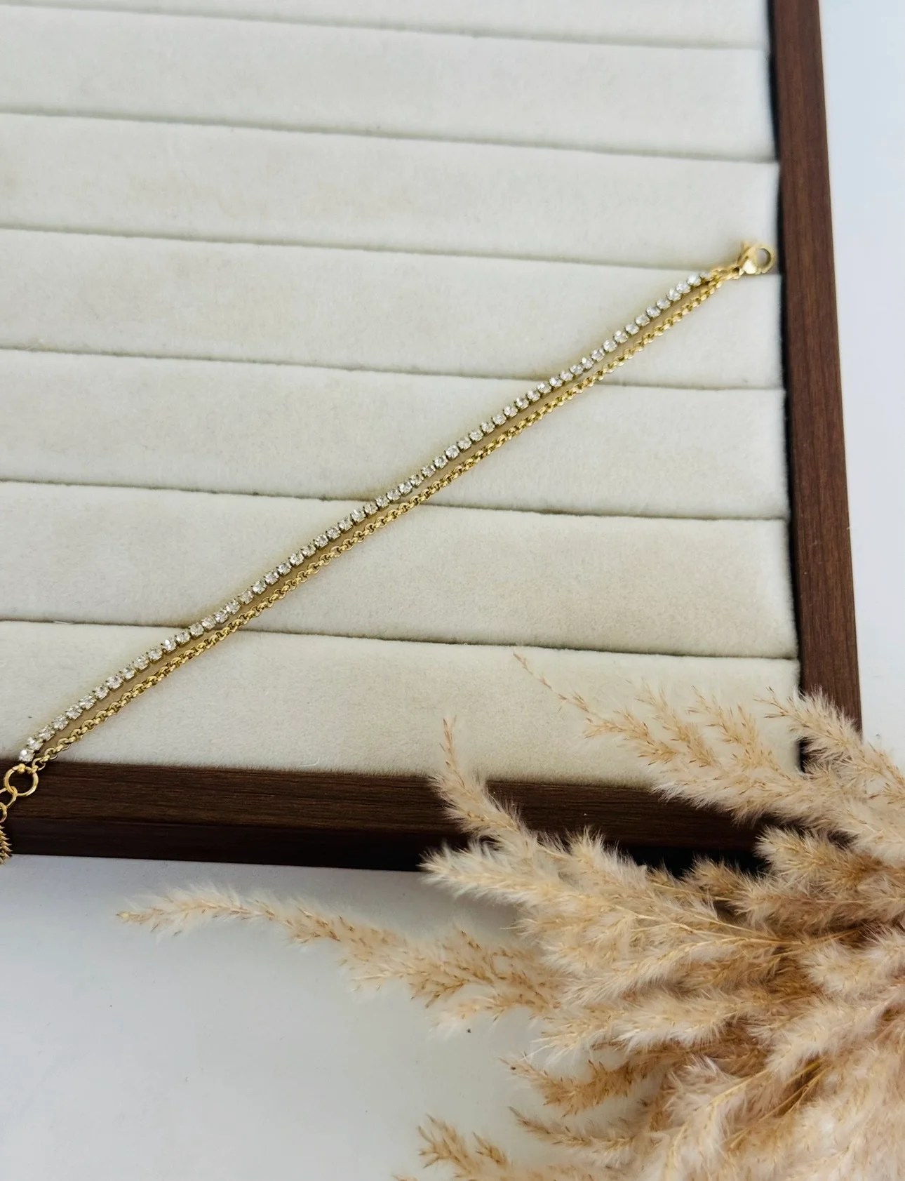 Layered tennis bracelet