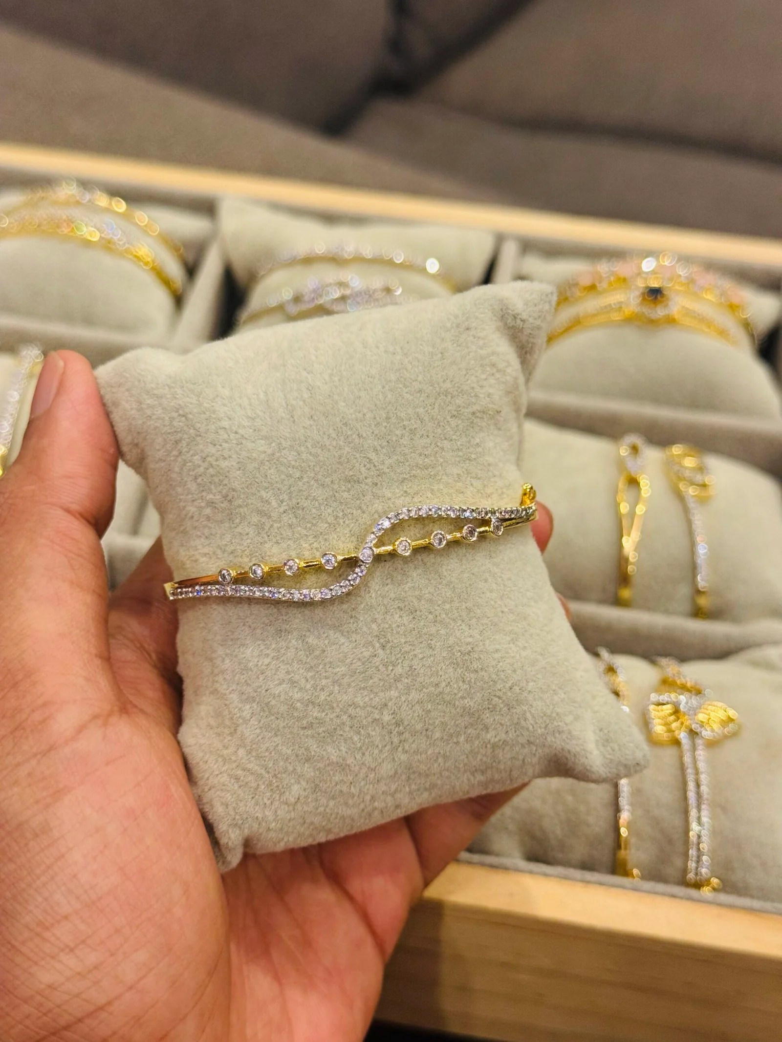 Diamond replica luxe bangle