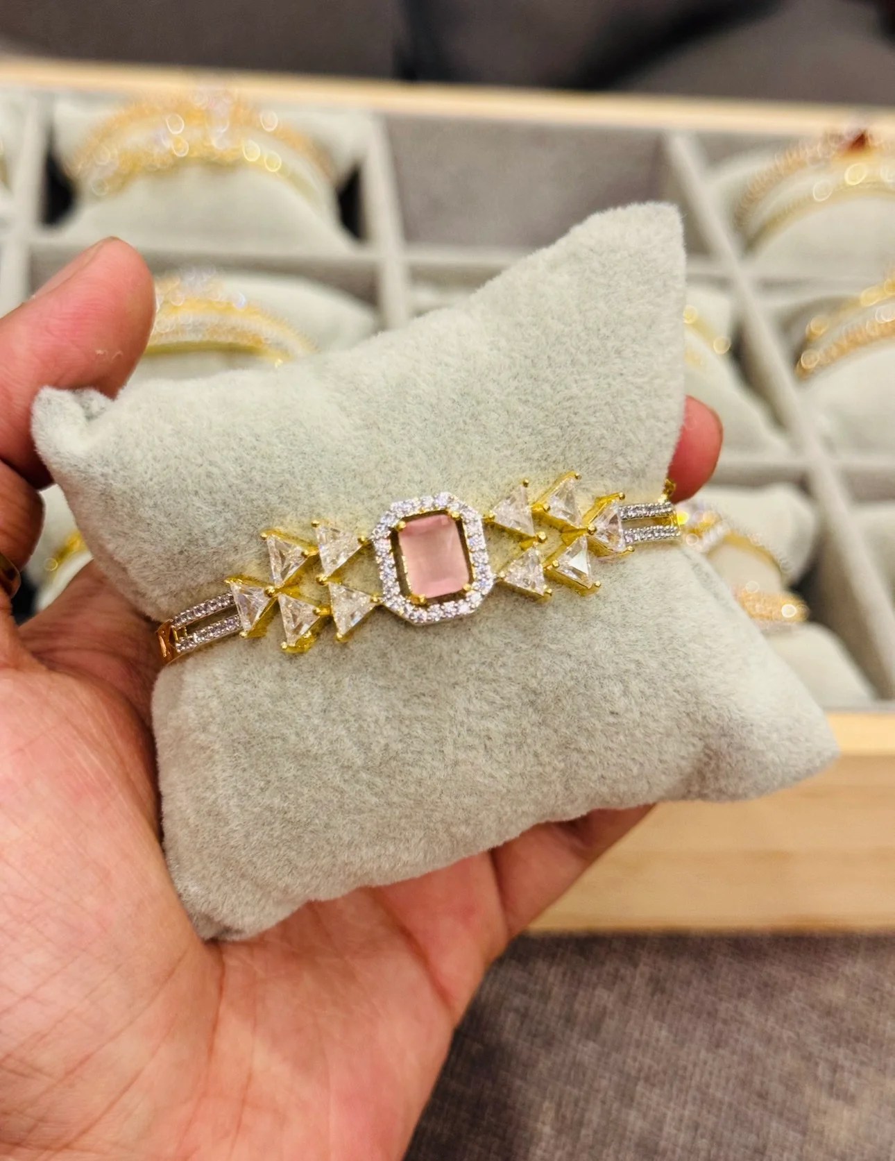 Diamond Replica Opal bangle
